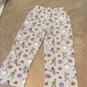 Kids Halloween Pajama Pants - Purple and Orange